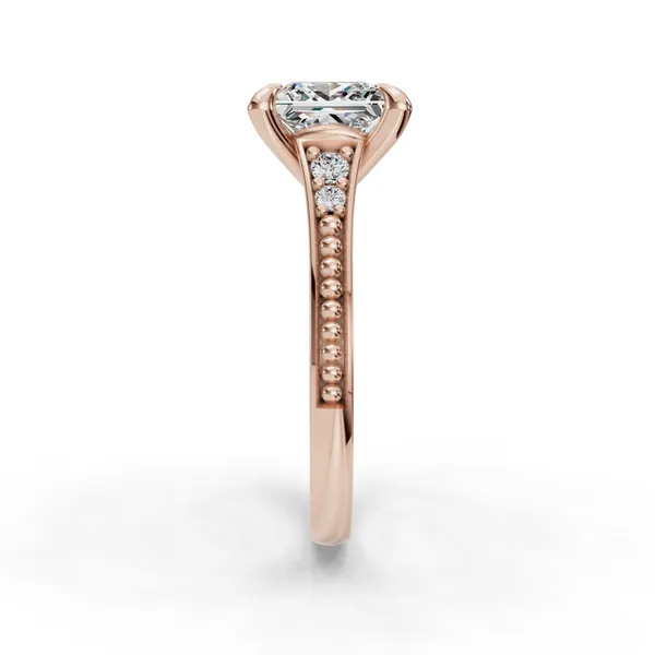 14K Rose Gold Princess Engagement Ring Setting Image 3 SVS Fine Jewelry Oceanside, NY