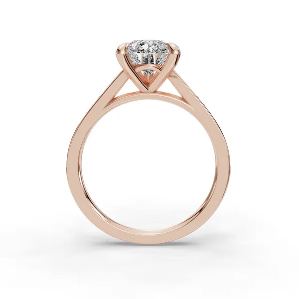 14K Rose Gold Pear Engagement Ring Setting Image 2 SVS Fine Jewelry Oceanside, NY