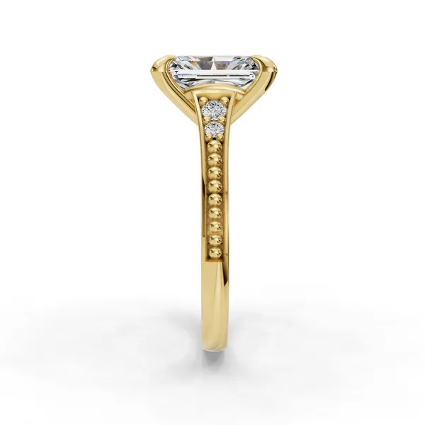 14K Yellow Gold Radiant Engagement Ring Setting Image 3 SVS Fine Jewelry Oceanside, NY