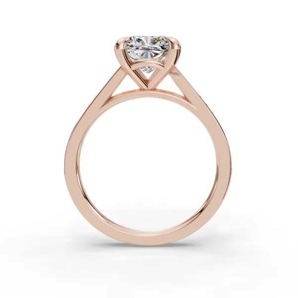 18K Rose Gold Cushion Engagement Ring Setting Image 2 SVS Fine Jewelry Oceanside, NY