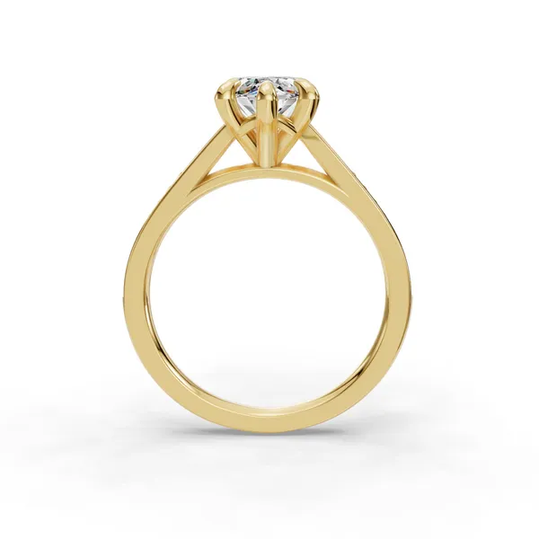 18K Yellow Gold Marquise Engagement Ring Setting Image 2 SVS Fine Jewelry Oceanside, NY