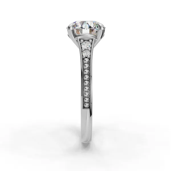 Platinum Round Engagement Ring Setting Image 3 SVS Fine Jewelry Oceanside, NY