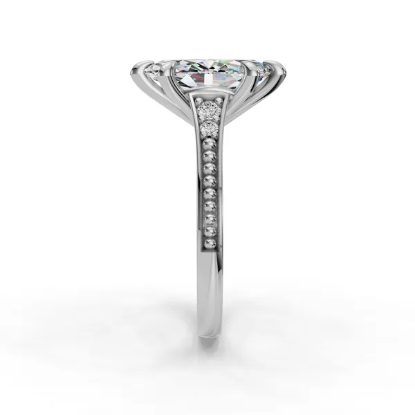 Platinum Marquise Engagement Ring Setting Image 3 SVS Fine Jewelry Oceanside, NY