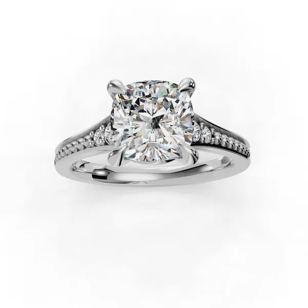 Platinum Cushion Engagement Ring Setting Image 4 SVS Fine Jewelry Oceanside, NY