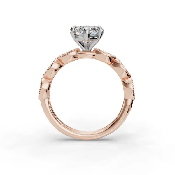 14K Rose Gold Marquise Engagement Ring Setting Image 2 SVS Fine Jewelry Oceanside, NY