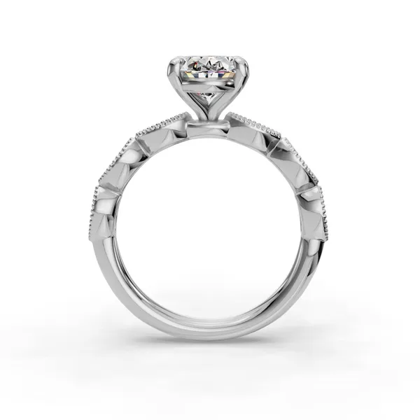 Platinum Oval Engagement Ring Setting Image 2 SVS Fine Jewelry Oceanside, NY
