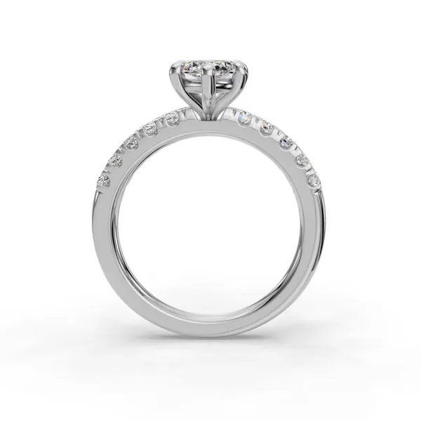 14K White Gold Marquise Engagement Ring Setting Image 2 SVS Fine Jewelry Oceanside, NY