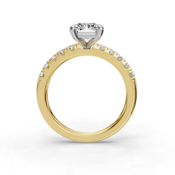 14K Yellow Gold Radiant Engagement Ring Setting Image 2 SVS Fine Jewelry Oceanside, NY