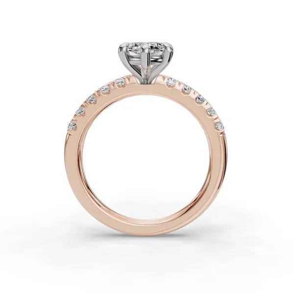 18K Rose Gold Marquise Engagement Ring Setting Image 2 SVS Fine Jewelry Oceanside, NY