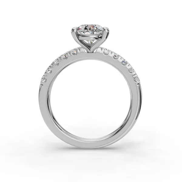 18K White Gold Pear Engagement Ring Setting Image 2 SVS Fine Jewelry Oceanside, NY