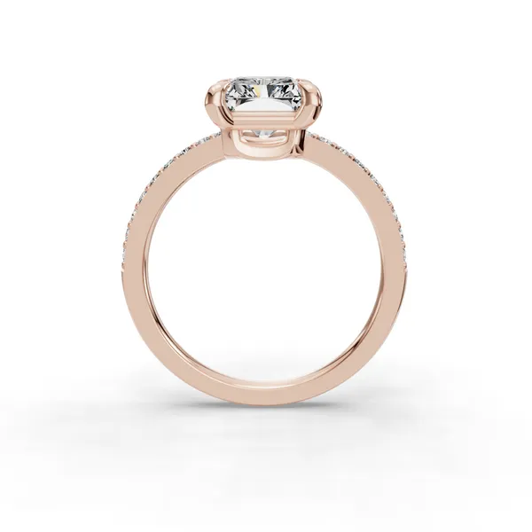 14K Rose Gold Radiant Engagement Ring Setting Image 2 SVS Fine Jewelry Oceanside, NY