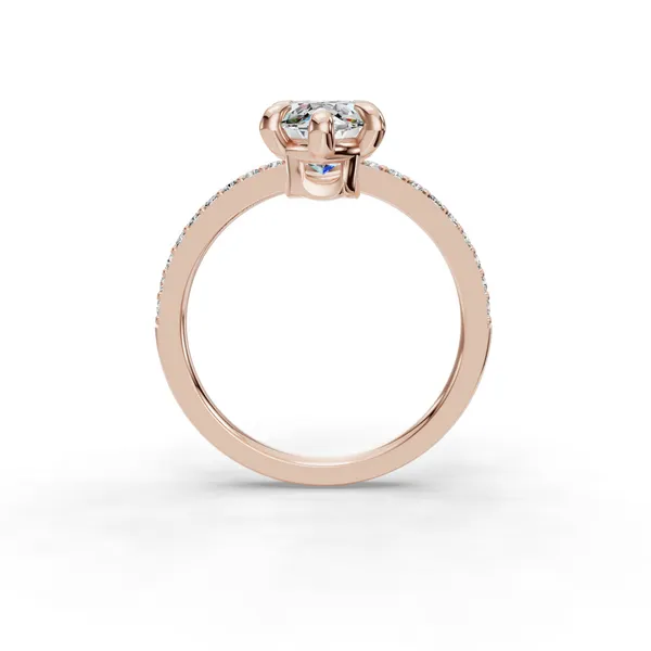 14K Rose Gold Marquise Engagement Ring Setting Image 2 SVS Fine Jewelry Oceanside, NY