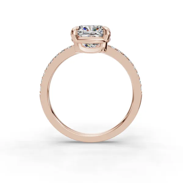 14K Rose Gold Cushion Engagement Ring Setting Image 2 SVS Fine Jewelry Oceanside, NY