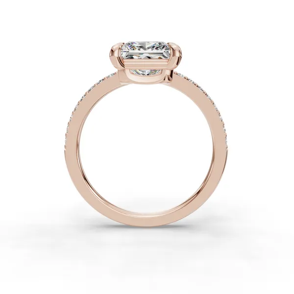 14K Rose Gold Princess Engagement Ring Setting Image 2 SVS Fine Jewelry Oceanside, NY