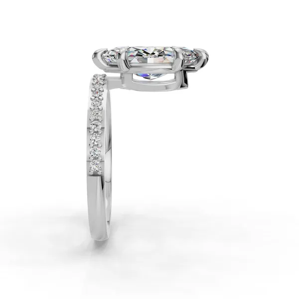 14K White Gold Marquise Engagement Ring Setting Image 3 SVS Fine Jewelry Oceanside, NY