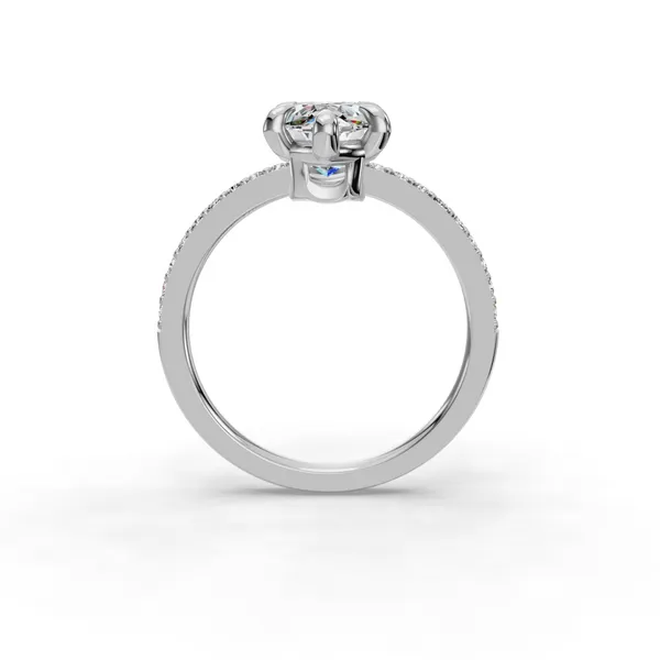 14K White Gold Marquise Engagement Ring Setting Image 2 SVS Fine Jewelry Oceanside, NY