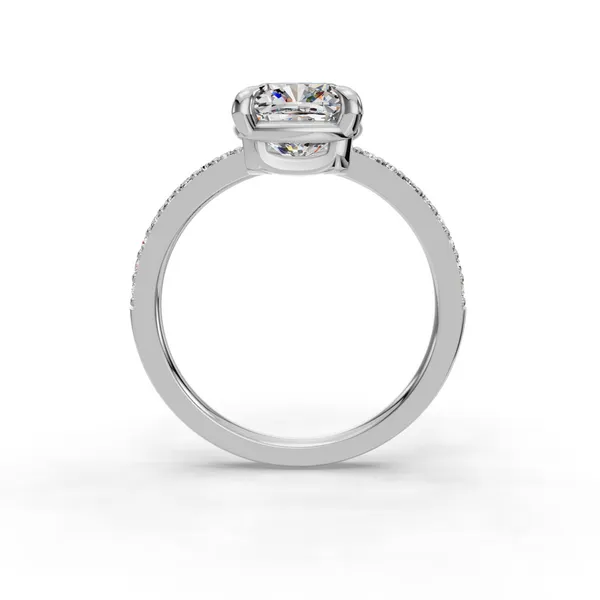 Platinum Cushion Engagement Ring Setting Image 2 SVS Fine Jewelry Oceanside, NY