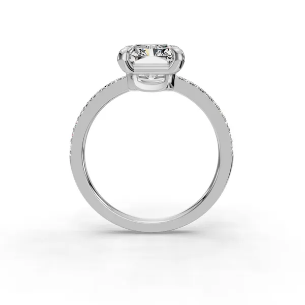 Platinum Radiant Engagement Ring Setting Image 2 SVS Fine Jewelry Oceanside, NY