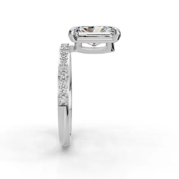 Platinum Radiant Engagement Ring Setting Image 3 SVS Fine Jewelry Oceanside, NY