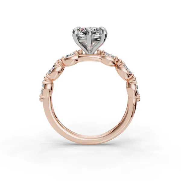 14K Rose Gold Marquise Engagement Ring Setting Image 2 SVS Fine Jewelry Oceanside, NY