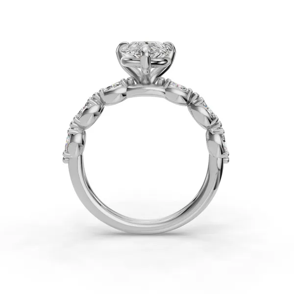 14K White Gold Pear Engagement Ring Setting Image 2 SVS Fine Jewelry Oceanside, NY