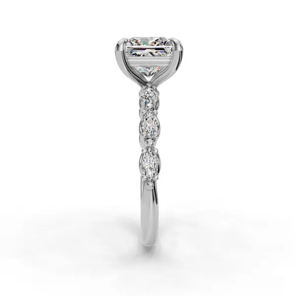 Platinum Princess Engagement Ring Setting Image 3 SVS Fine Jewelry Oceanside, NY