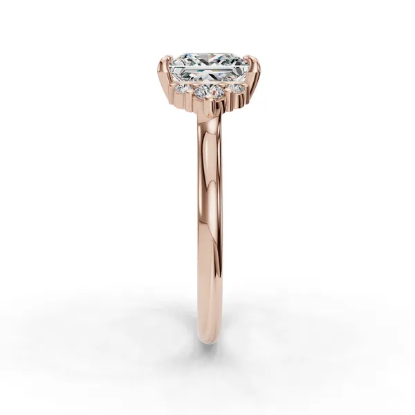 14K Rose Gold Princess Engagement Ring Setting Image 3 SVS Fine Jewelry Oceanside, NY