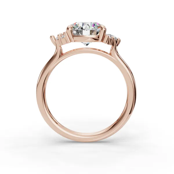 14K Rose Gold Round Engagement Ring Setting Image 2 SVS Fine Jewelry Oceanside, NY