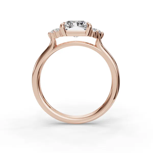14K Rose Gold Radiant Engagement Ring Setting Image 2 SVS Fine Jewelry Oceanside, NY