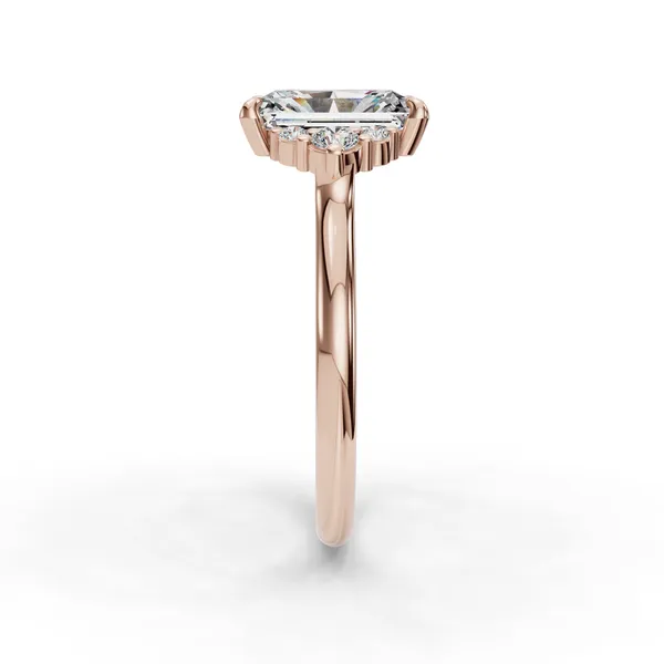 14K Rose Gold Radiant Engagement Ring Setting Image 3 SVS Fine Jewelry Oceanside, NY