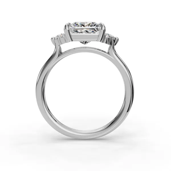 14K White Gold Princess Engagement Ring Setting Image 2 SVS Fine Jewelry Oceanside, NY