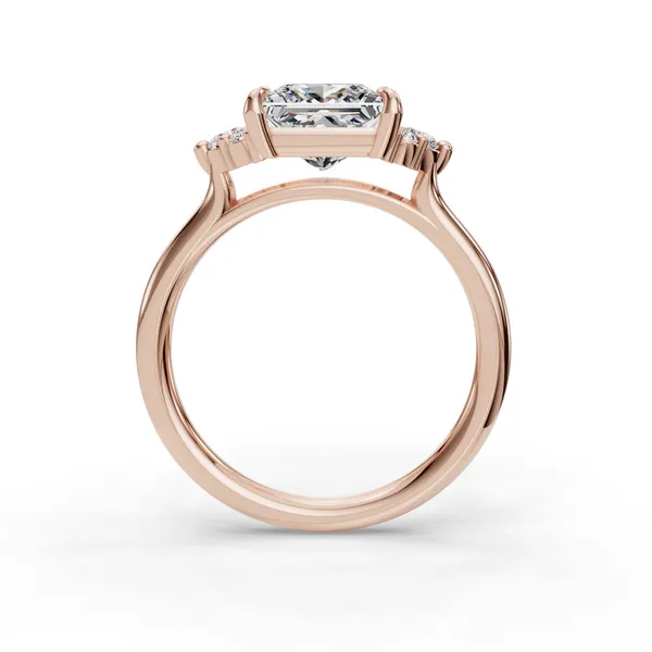 18K Rose Gold Princess Engagement Ring Setting Image 2 SVS Fine Jewelry Oceanside, NY