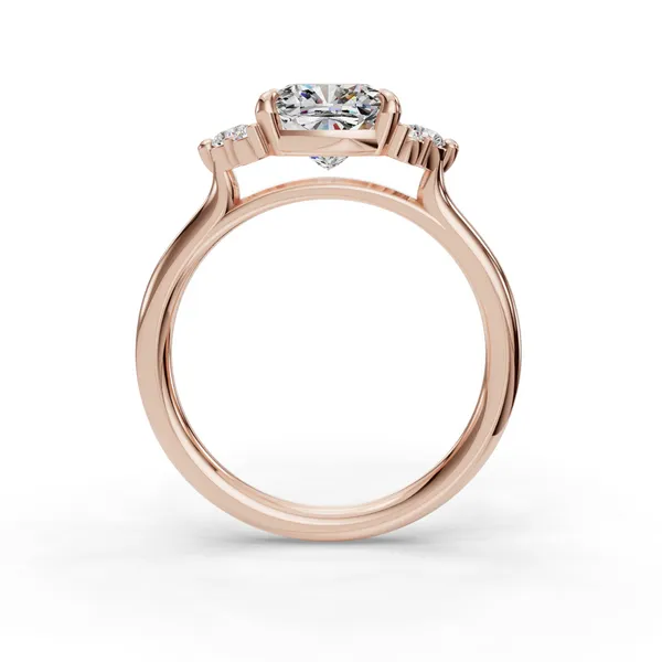 18K Rose Gold Cushion Engagement Ring Setting Image 2 SVS Fine Jewelry Oceanside, NY