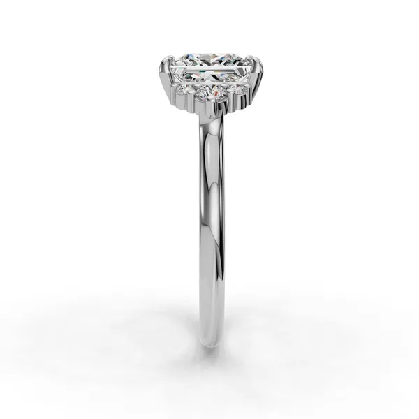 18K White Gold Princess Engagement Ring Setting Image 3 SVS Fine Jewelry Oceanside, NY