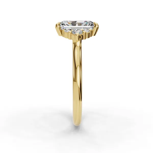 18K Yellow Gold Radiant Engagement Ring Setting Image 3 SVS Fine Jewelry Oceanside, NY