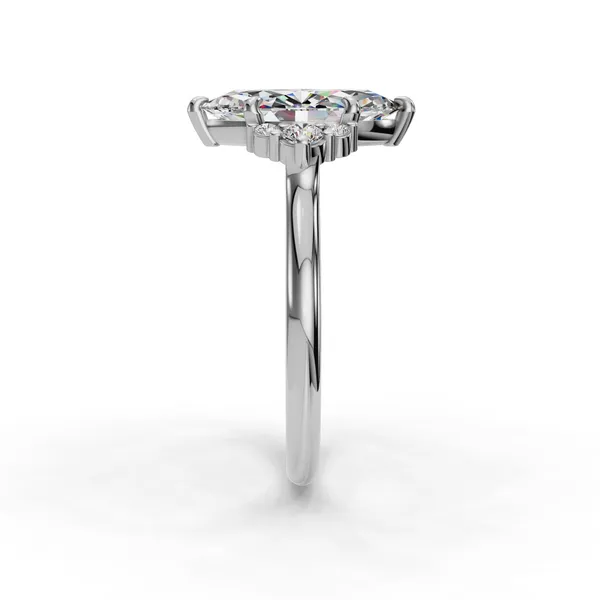Platinum Marquise Engagement Ring Setting Image 3 SVS Fine Jewelry Oceanside, NY