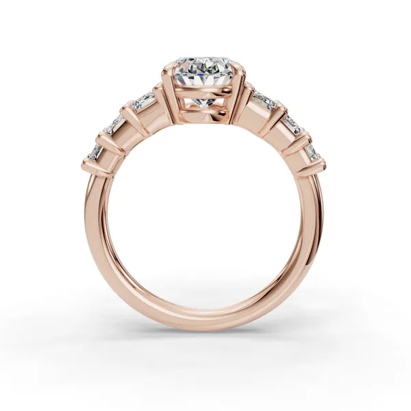 14K Rose Gold Oval Engagement Ring Setting Image 2 SVS Fine Jewelry Oceanside, NY