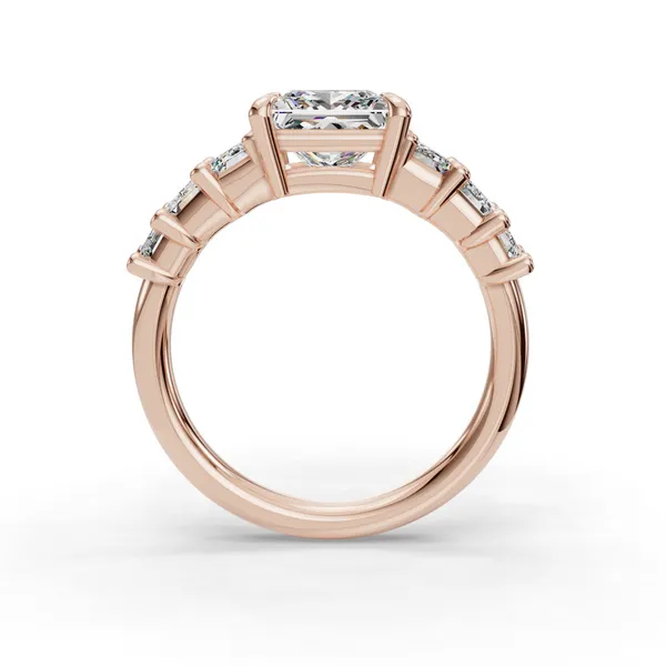 14K Rose Gold Princess Engagement Ring Setting Image 2 SVS Fine Jewelry Oceanside, NY