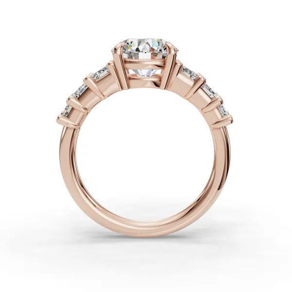 14K Rose Gold Round Engagement Ring Setting Image 2 SVS Fine Jewelry Oceanside, NY