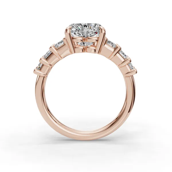 14K Rose Gold Heart Engagement Ring Setting Image 2 SVS Fine Jewelry Oceanside, NY