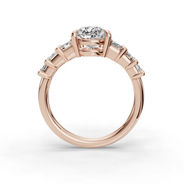 14K Rose Gold Pear Engagement Ring Setting Image 2 SVS Fine Jewelry Oceanside, NY