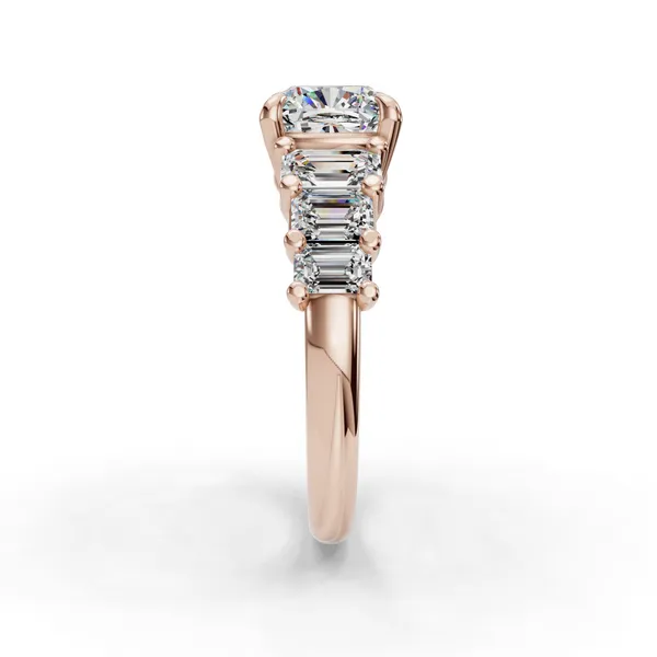 14K Rose Gold Cushion Engagement Ring Setting Image 3 SVS Fine Jewelry Oceanside, NY