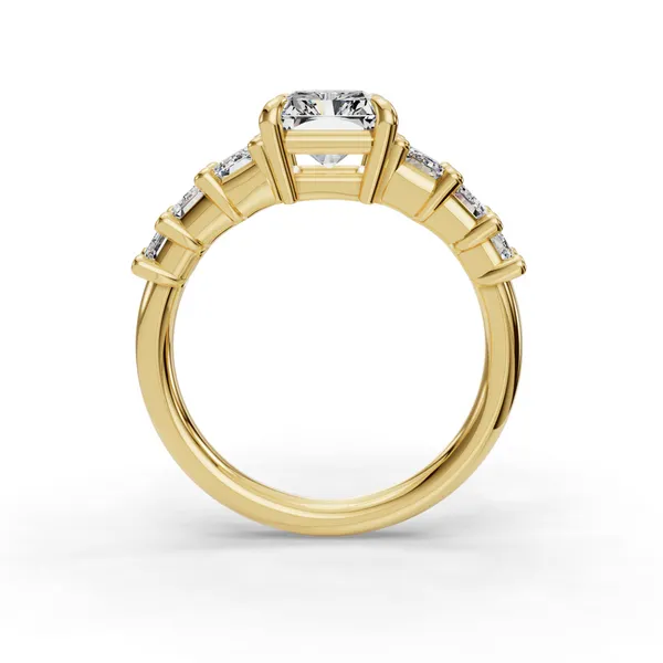 14K Yellow Gold Radiant Engagement Ring Setting Image 2 SVS Fine Jewelry Oceanside, NY