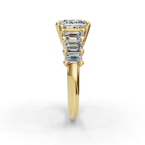 14K Yellow Gold Princess Engagement Ring Setting Image 3 SVS Fine Jewelry Oceanside, NY