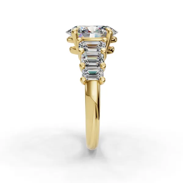 14K Yellow Gold Oval Engagement Ring Setting Image 3 SVS Fine Jewelry Oceanside, NY