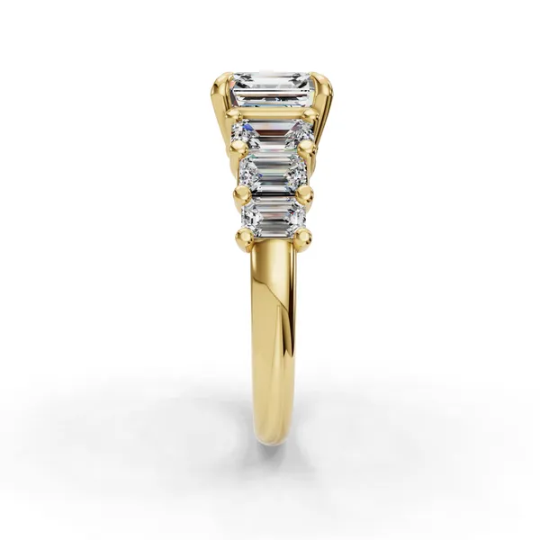 14K Yellow Gold Asscher Engagement Ring Setting Image 3 SVS Fine Jewelry Oceanside, NY