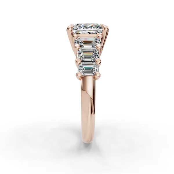 18K Rose Gold Princess Engagement Ring Setting Image 3 SVS Fine Jewelry Oceanside, NY