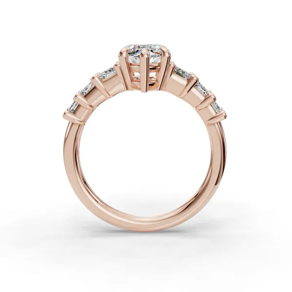 18K Rose Gold Marquise Engagement Ring Setting Image 2 SVS Fine Jewelry Oceanside, NY