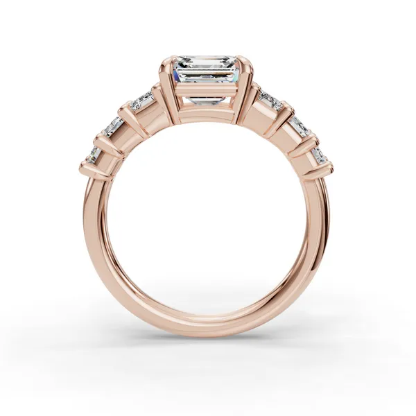 18K Rose Gold Asscher Engagement Ring Setting Image 2 SVS Fine Jewelry Oceanside, NY