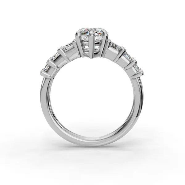 18K White Gold Marquise Engagement Ring Setting Image 2 SVS Fine Jewelry Oceanside, NY